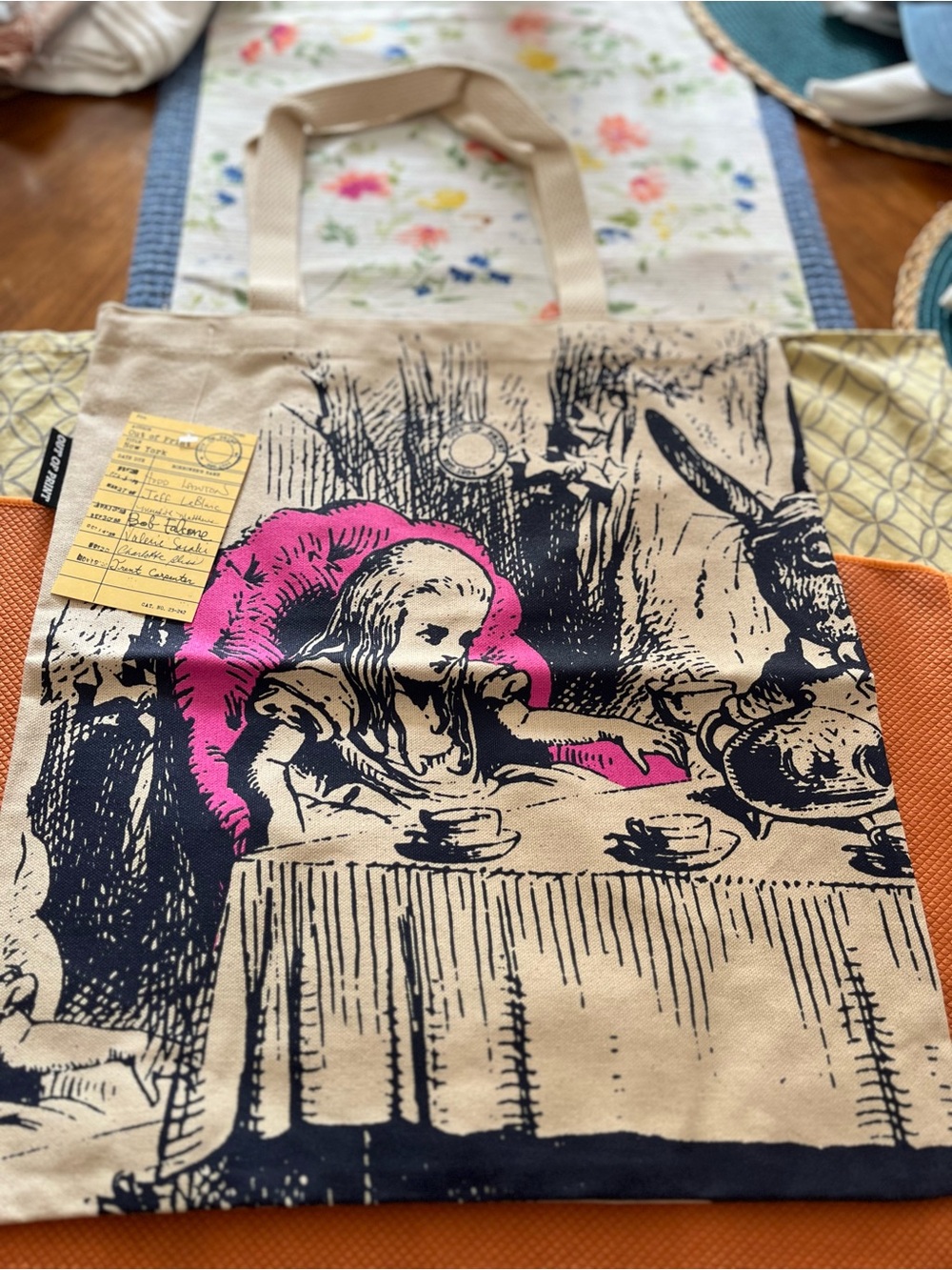 Out of Print Canvas Tote Alice in wonderland canvas